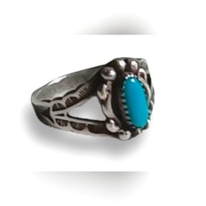Vintage Sterling Silver Turquoise Size 6